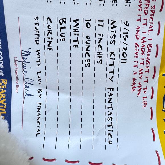 2011 Build-A-Bear Marie Aristocats‎ White Cat Harley Davidson Outfit Boots Plush - Picture 13 of 14